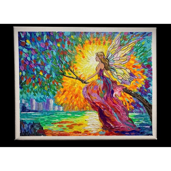 Original Acrylic Painting of a Fairy - Picture 1 of 1